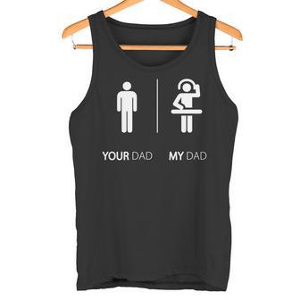 Divertente Concritta In Inglese My Dad Is A Dj Idea Regalo Maglia A Manica Canotta - Novitaregali