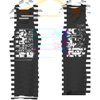 DJ Cat So Lit Right Meow EDM Techno Rave Party Festival 2025 Tank Top | Mazezy