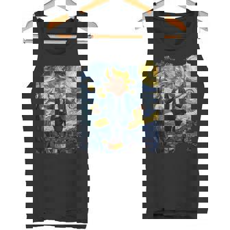 Donald Trump Presidentean Gogh Arte Pintura Estrella Cielo Noche Camiseta sin mangas - Regaloses