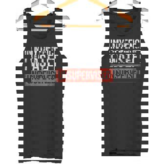 Donna In My Defence I Was Left Unsupervised Detti Divertenti Con Collo A Canotta - Novitaregali