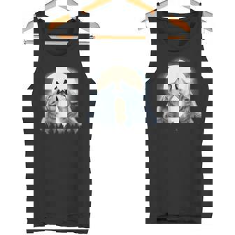 Dos Lobos Aullando A La Luna Bosque De Pareja De Lobos Camiseta sin mangas - Regaloses