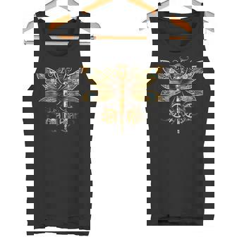 Dragonfly Steam Punk Insect Art Engineer Steampunk Dragonfly Tank Top | Mazezy