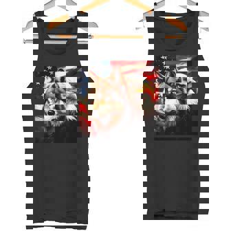 Drapeau Américain 2024 Loup Aigle À Tête Blanche Amoureux Du Nouvel An Débardeur e - Cadeauxyz