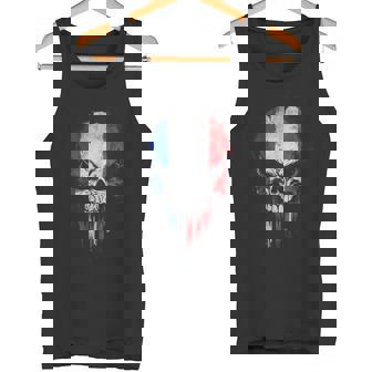 Drapeau France Crâne Patriotique Débardeur e - Cadeauxyz