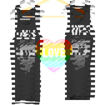 Drapeau Lgbt Cœur Arc-En-Ciel Love Is Love Débardeur e - Cadeauxyz