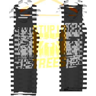 Drone Shirts For Men Drone Pilot Stupid Trees Tank Top | Mazezy