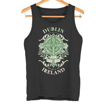 Dublin Irlande Croix Celtique Ancestry Irish Heritage Débardeur e - Cadeauxyz