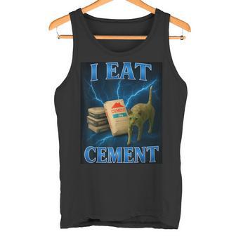 I Eat Cement Cat Meme Internet Meme Gen-Z Dire Débardeur e - Cadeauxyz