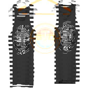 Eat Sleep Disc Golf Repeat Retro Sunset Tank Top | Mazezy