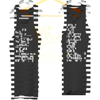 Eat Sleep IDM Repeat Vintage Saying Design Dance Music Tank Top | Mazezy