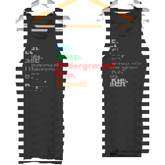 Eat Sleep Underground Rap Repeat For Rap Music Lovers Tank Top | Mazezy