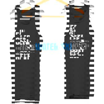 Eat Sleep Water Ski Waterskiing Waterskier Waterski Tank Top | Mazezy