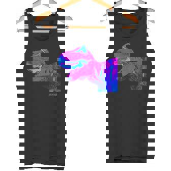 EDM Tyrannosaurus Rex Trippy Vaporwave Rave Dinosaur Tank Top Tank Top | Mazezy