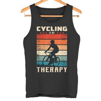 El Ciclismo Es Mi Terapia Bicicleta De Carretera Ciclismo Ciclista Camiseta sin mangas - Regaloses