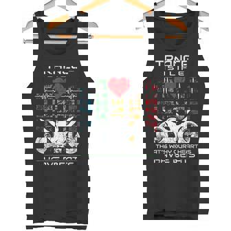 Electronic Dance Music Trance Music Retro Vintage DJ -AdultsKids - Short Sleeve Small Tank Top | Mazezy