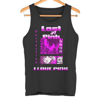 Esthétiqueaporwave Manga Rose Rétroille Anime Débardeur e - Cadeauxyz