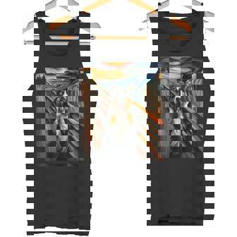 Expressionist Artsy Dog Artistic Australian Shepherd Tank Top | Mazezy