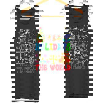 Family Lover Vacations Costume Holidays Around World Xmas Hanukkah Kwanzaa Diwali New Year -Kids Small Tank Top | Mazezy