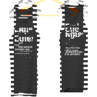 Female Engineer Definition For Engineering Student Tank Top | Mazezy