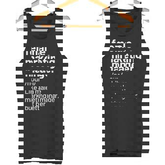 Female Marketing Manager Definition Tank Top | Mazezy