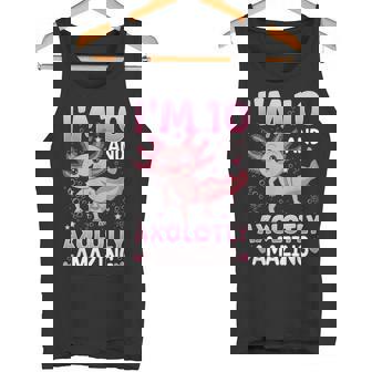 Fiesta De Décimo Cumpleaños De Axolotl Camiseta sin mangas - Regaloses