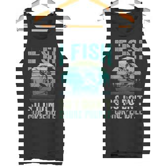 I Fish So I Don't Choke People Sayings Fishing Tank Top | Mazezy
