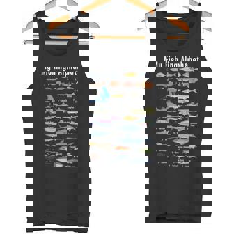 My Fishing Alphabet Fisherman Angling Fish Angler Tank Top | Mazezy