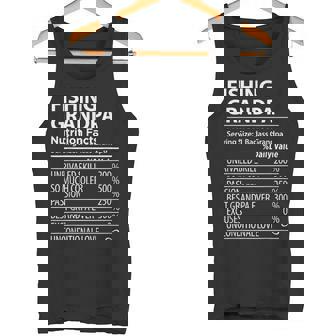 Fishing Grandpa Nutrition Facts Fishing Grandpa Tank Top | Mazezy