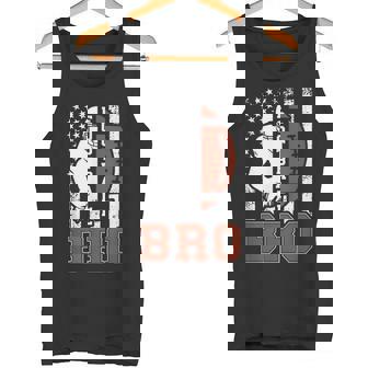 Football Bro US Flag Football Brother Of A Football Player Tank Top | Mazezy