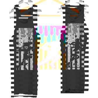 Football Ice Cream Drip Boys Football Player American Flag Tank Top | Mazezy