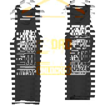 Gamer Dad Level 100 Unlocked Fiesta De Cumpleaños Número 100 Papá Gamer Camiseta sin mangas - Regaloses