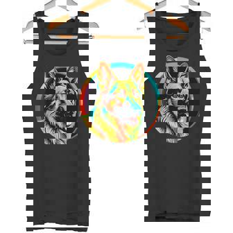 German Shepherd Dog Pop Art Pet Love Mom Tank Top | Mazezy