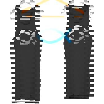 Gesù Pesce Ichtysimbolo Cristiano Bibbia Blu Preghiera Fede Canotta - Novitaregali