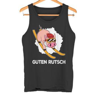 Guten Rutsch Neujahr 2024 Glücksschwein Glücksbringer Tank Top - Geschenkecke