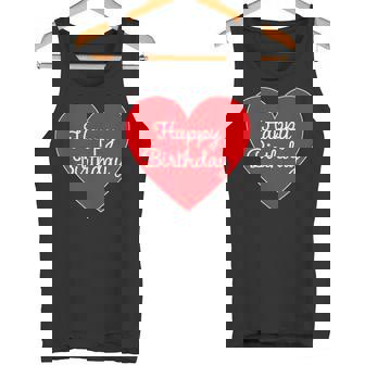 Happy Birthday ハッピーバースデー（お誕生日）ビッグハート サプライズイベント かわいい文字 デザイン タンクトップ - Kawaiitshirt