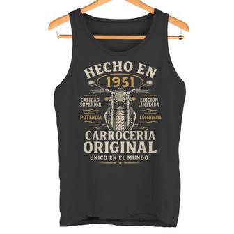 Hecho En 1951 75 Años Cumpleaños Moto Biker Hombre Motero Camiseta sin mangas - Regaloses