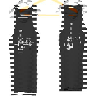 Herzschlag Gitarrist Geschenk Herz Musiker Gitarre Tank Top - Seseable