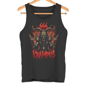 Horror Dämon Teufel Frau Kramperl Outfit Mask Krampus 666 Camiseta sin mangas - Regaloses