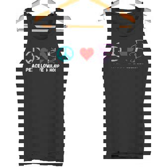 Hula Hoop Dancing Peace Love Hooper Hooping Dancer Tank Top | Mazezy