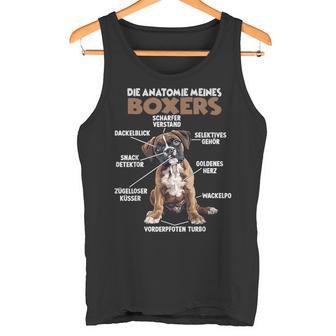 Hund Deutscher Boxer T Boxer Gassi Motiv Für Hundehalter -Chwarz Regular Fit Cartoon Muster Ideal Für Geburtstage Hunde Park & Agility Training Importiert Tank Top - Geschenkecke