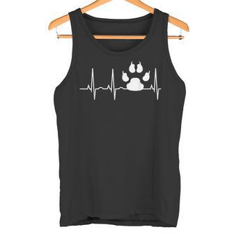 Hund Heartbeat Für Hundefreunde Hundepfoten Track Tank Top - Geschenkecke