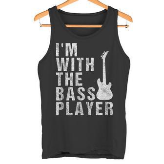 I'm With The Bass Player Guitar Tank Top | Mazezy