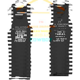 I'm A Beer Drinking Hard Nosed Urban Cowboy Retro Tank Top | Mazezy