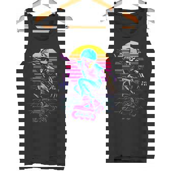Inline Skating Shirt Skeleton Skater Roller 80s 90s Tank Top | Mazezy
