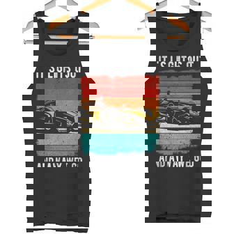 IT'S LIGHTS OUT AND AWAY WE GO Motorsport Racing Phrase Tank Top | Mazezy