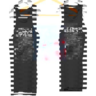 JDM Japan Domestic Market Racing Cars Rainy Night On Back Tank Top | Mazezy