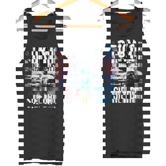 Jdm日本人ドリフトレースカー2台 東京ストリートドリフト夜 タンクトップ - Kawaiitshirt