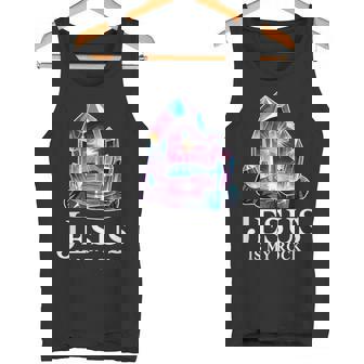 Jesus Is My Rock Bible Verse Christian Tank Top | Mazezy