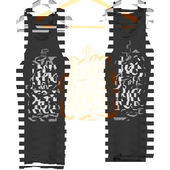 Jesus Is My Rock Jesus Quote Bible Christian Tank Top | Mazezy