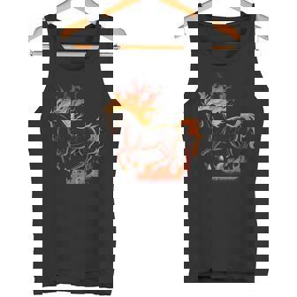 Joli Costume De Licorne Feu Et Flammes Manche Longue Débardeur e - Cadeauxyz